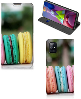 B2Ctelecom Smart Cover Maken Samsung Galaxy M51 GSM Hoesje Macarons