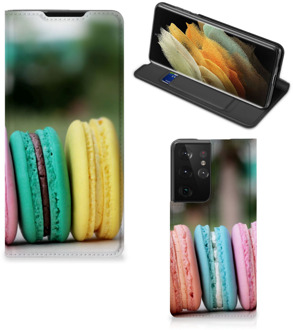 B2Ctelecom Smart Cover Maken Samsung Galaxy S21 Ultra GSM Hoesje Macarons