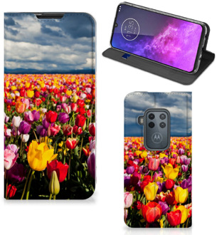 B2Ctelecom Smart Cover Motorola One Zoom Tulpen