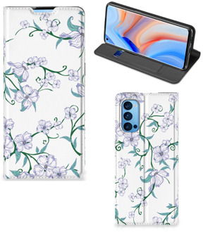 B2Ctelecom Smart Cover OPPO Reno4 Pro 5G Telefoonhoesje Blossom White