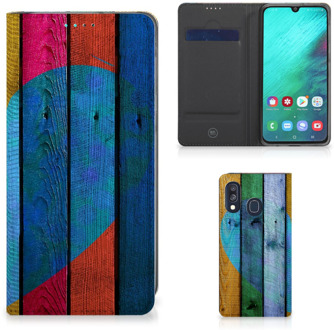 B2Ctelecom Smart Cover Samsung A40 Wood Heart