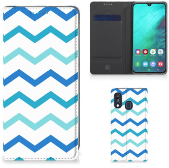 B2Ctelecom Smart Cover Samsung A40 Zigzag Blauw