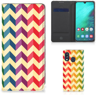 B2Ctelecom Smart Cover Samsung A40 Zigzag Color