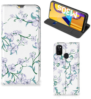 B2Ctelecom Smart Cover Samsung Galaxy M21 Telefoonhoesje Blossom White