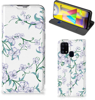 B2Ctelecom Smart Cover Samsung Galaxy M31 Telefoonhoesje Blossom White