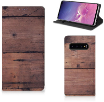 B2Ctelecom Smart Cover Samsung Galaxy S10 Old Wood