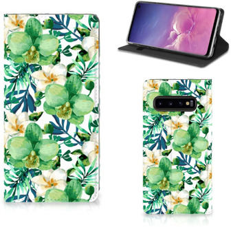 B2Ctelecom Smart Cover Samsung Galaxy S10 Orchidee Groen