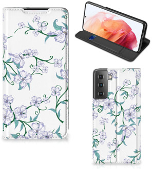 B2Ctelecom Smart Cover Samsung Galaxy S21 Telefoonhoesje Blossom White