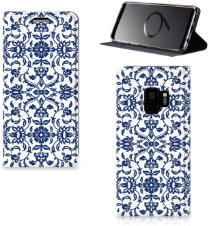 B2Ctelecom Smart cover Samsung S9 Flower Blue