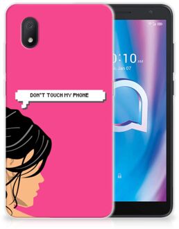 B2Ctelecom Smartphone hoesje Alcatel 1B (2020) Back Case Siliconen Hoesje Woman Don't Touch My Phone