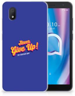 B2Ctelecom Smartphone hoesje Alcatel 1B (2020) Backcase Siliconen Hoesje Never Give Up