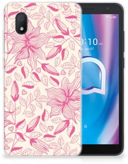 B2Ctelecom Smartphone hoesje Alcatel 1B (2020) Silicone Case Roze Bloemen