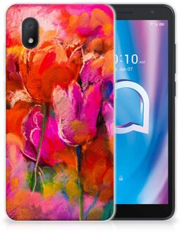 B2Ctelecom Smartphone hoesje Alcatel 1B (2020) Silicone Case Tulips