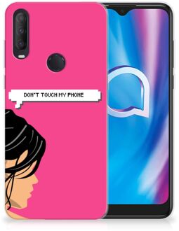 B2Ctelecom Smartphone hoesje Alcatel 1S (2020) Back Case Siliconen Hoesje Woman Don't Touch My Phone