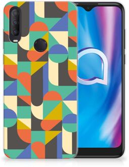 B2Ctelecom Smartphone hoesje Alcatel 1S (2020) Backcase Siliconen Hoesje Funky Retro