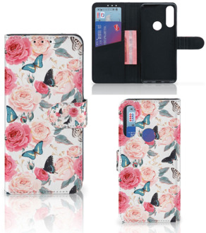 B2Ctelecom Smartphone Hoesje Alcatel 1S 2020 Flipcase Cadeautjes voor Moederdag Butterfly Roses