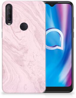 B2Ctelecom Smartphone hoesje Alcatel 1S (2020) Leuk Hoesje Marble Pink