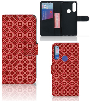 B2Ctelecom Smartphone Hoesje Alcatel 1S 2020 Wallet Case Batik Red