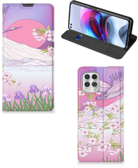 B2Ctelecom Smartphone Hoesje Cadeautjes voor Vrouwen Motorola Moto G100 Book Style Case Bird Flying