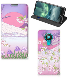 B2Ctelecom Smartphone Hoesje Cadeautjes voor Vrouwen Nokia 3.4 Book Style Case Bird Flying