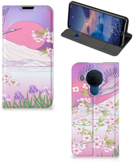 B2Ctelecom Smartphone Hoesje Cadeautjes voor Vrouwen Nokia 5.4 Book Style Case Bird Flying