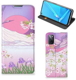 B2Ctelecom Smartphone Hoesje Cadeautjes voor Vrouwen OPPO A52 | A72 Book Style Case Bird Flying