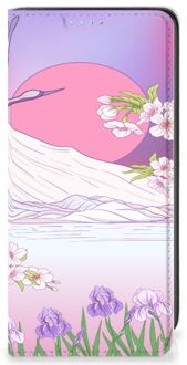 B2Ctelecom Smartphone Hoesje Cadeautjes voor Vrouwen Samsung Galaxy A41 Book Style Case Bird Flying