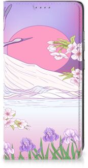 B2Ctelecom Smartphone Hoesje Cadeautjes voor Vrouwen Samsung Galaxy A52 Book Style Case Bird Flying