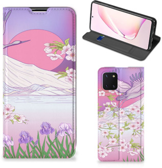 B2Ctelecom Smartphone Hoesje Cadeautjes voor Vrouwen Samsung Galaxy Note 10 Lite Book Style Case Bird Flying