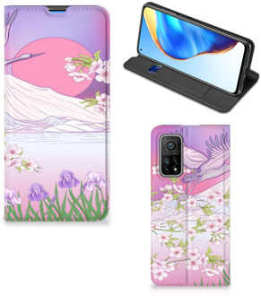 B2Ctelecom Smartphone Hoesje Cadeautjes voor Vrouwen Xiaomi Mi 10T | 10T Pro Book Style Case Bird Flying