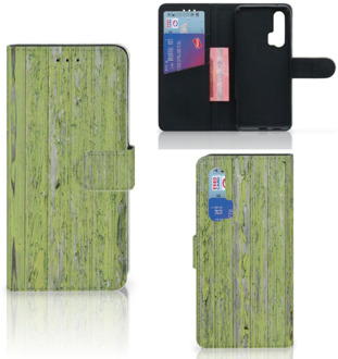 B2Ctelecom Smartphone Hoesje Honor 20 Pro Book Style Case Green Wood