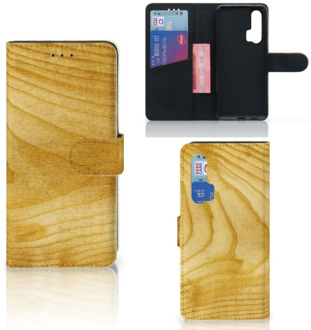 B2Ctelecom Smartphone Hoesje Honor 20 Pro Book Style Case Licht Hout