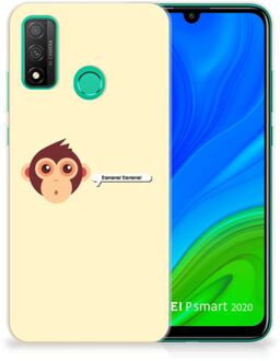 B2Ctelecom Smartphone hoesje Huawei P Smart 2020 Back Case Siliconen Hoesje met Foto Aap