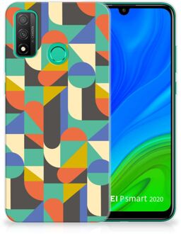 B2Ctelecom Smartphone hoesje Huawei P Smart 2020 Backcase Siliconen Hoesje Funky Retro