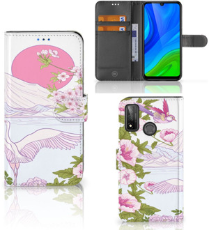 B2Ctelecom Smartphone Hoesje Huawei P Smart 2020 Book Style Case Bird Standing