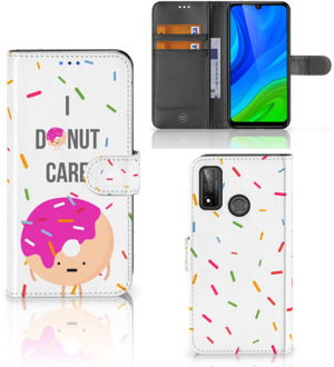 B2Ctelecom Smartphone Hoesje Huawei P Smart 2020 Bookcase met Quotes Donut Cadeautjes voor Meisjes