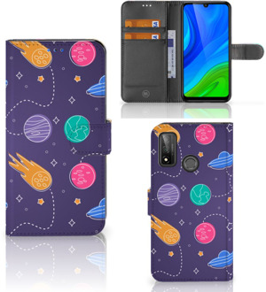 B2Ctelecom Smartphone Hoesje Huawei P Smart 2020 Flip Case Portemonnee Space