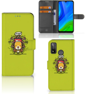 B2Ctelecom Smartphone Hoesje Huawei P Smart 2020 Flipcover Doggy Biscuit