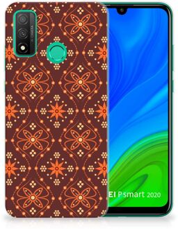 B2Ctelecom Smartphone hoesje Huawei P Smart 2020 Leuk Case Batik Brown