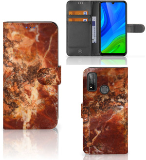 B2Ctelecom Smartphone Hoesje Huawei P Smart 2020 Mapje Marmer Bruin