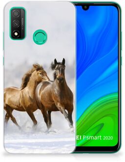 B2Ctelecom Smartphone hoesje Huawei P Smart 2020 TPU Case Paarden