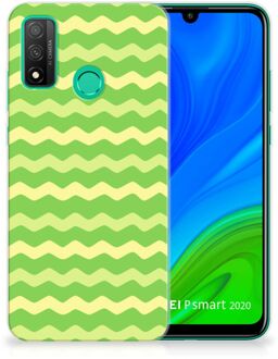 B2Ctelecom Smartphone hoesje Huawei P Smart 2020 TPU Case Waves Green