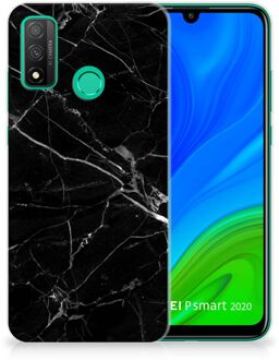 B2Ctelecom Smartphone hoesje Huawei P Smart 2020 Transparant Hoesje Marmer Zwart