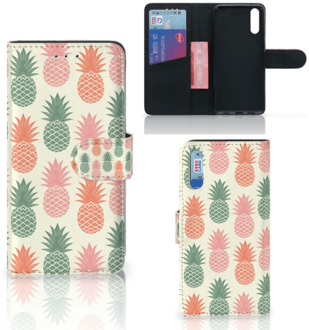 B2Ctelecom Smartphone Hoesje Huawei P20 Book Case Design Ananas