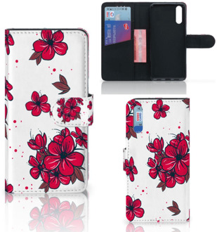 B2Ctelecom Smartphone Hoesje Huawei P20 Book Case Design Blossom Red