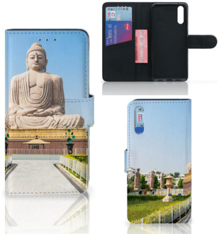 B2Ctelecom Smartphone Hoesje Huawei P20 Book Case Design Boeddha