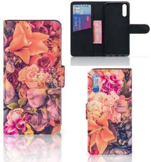 B2Ctelecom Smartphone Hoesje Huawei P20 Book Case Design Bosje Bloemen