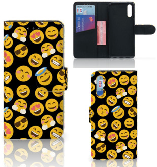 B2Ctelecom Smartphone Hoesje Huawei P20 Book Case Design Emoji