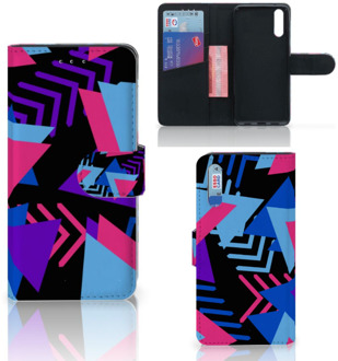 B2Ctelecom Smartphone Hoesje Huawei P20 Book Case Design Funky Triangle