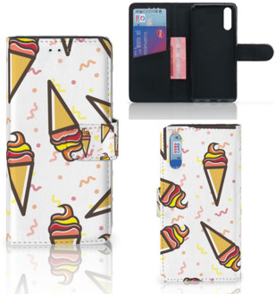 B2Ctelecom Smartphone Hoesje Huawei P20 Book Case Design Icecream